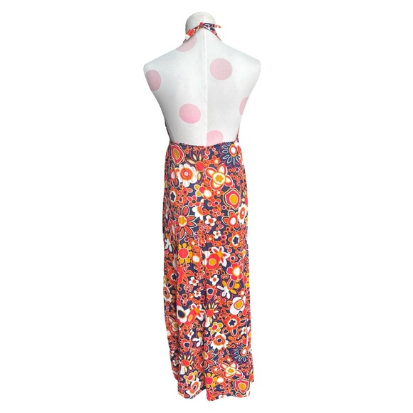 Vintage 1970's Speedo Hawaiian Dress Floral Retro Beach Maxi Dress - Picture 2 of 8